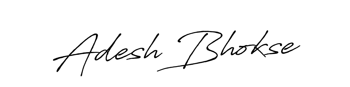 Similarly Antro_Vectra_Bolder is the best handwritten signature design. Signature creator online .You can use it as an online autograph creator for name Adesh Bhokse. Adesh Bhokse signature style 7 images and pictures png
