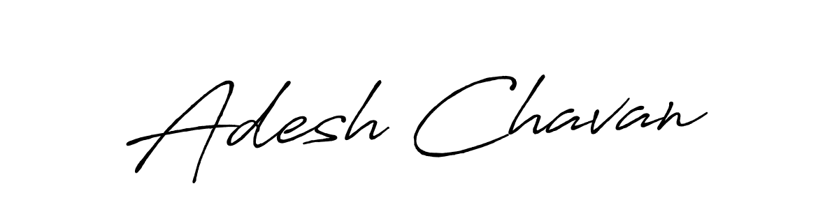 Adesh Chavan stylish signature style. Best Handwritten Sign (Antro_Vectra_Bolder) for my name. Handwritten Signature Collection Ideas for my name Adesh Chavan. Adesh Chavan signature style 7 images and pictures png