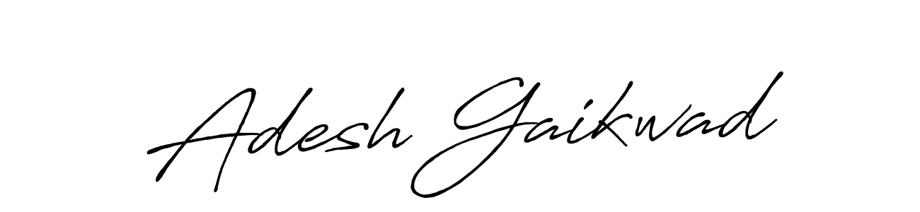 Make a beautiful signature design for name Adesh Gaikwad. With this signature (Antro_Vectra_Bolder) style, you can create a handwritten signature for free. Adesh Gaikwad signature style 7 images and pictures png