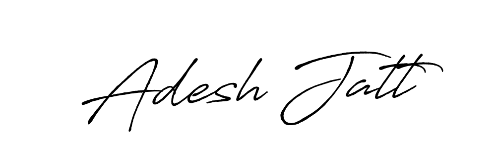 Similarly Antro_Vectra_Bolder is the best handwritten signature design. Signature creator online .You can use it as an online autograph creator for name Adesh Jatt. Adesh Jatt signature style 7 images and pictures png