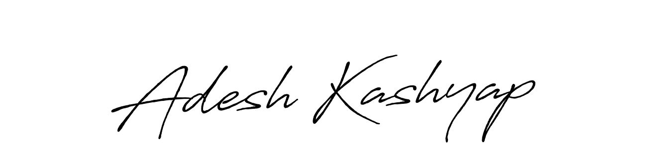 Create a beautiful signature design for name Adesh Kashyap. With this signature (Antro_Vectra_Bolder) fonts, you can make a handwritten signature for free. Adesh Kashyap signature style 7 images and pictures png