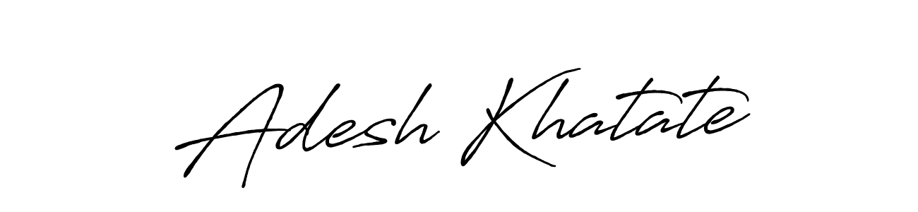 Adesh Khatate stylish signature style. Best Handwritten Sign (Antro_Vectra_Bolder) for my name. Handwritten Signature Collection Ideas for my name Adesh Khatate. Adesh Khatate signature style 7 images and pictures png