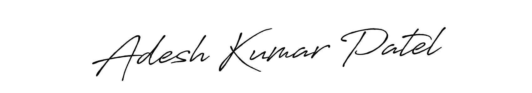 Antro_Vectra_Bolder is a professional signature style that is perfect for those who want to add a touch of class to their signature. It is also a great choice for those who want to make their signature more unique. Get Adesh Kumar Patel name to fancy signature for free. Adesh Kumar Patel signature style 7 images and pictures png