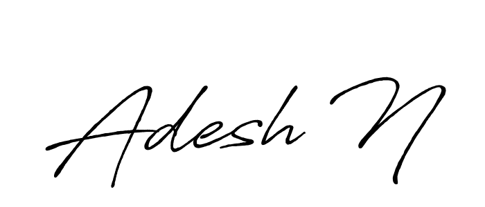 Best and Professional Signature Style for Adesh N. Antro_Vectra_Bolder Best Signature Style Collection. Adesh N signature style 7 images and pictures png