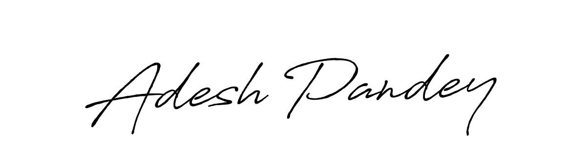 Antro_Vectra_Bolder is a professional signature style that is perfect for those who want to add a touch of class to their signature. It is also a great choice for those who want to make their signature more unique. Get Adesh Pandey name to fancy signature for free. Adesh Pandey signature style 7 images and pictures png
