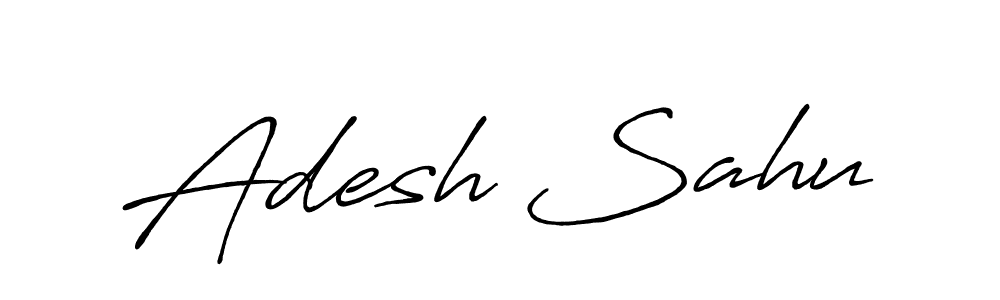 Use a signature maker to create a handwritten signature online. With this signature software, you can design (Antro_Vectra_Bolder) your own signature for name Adesh Sahu. Adesh Sahu signature style 7 images and pictures png