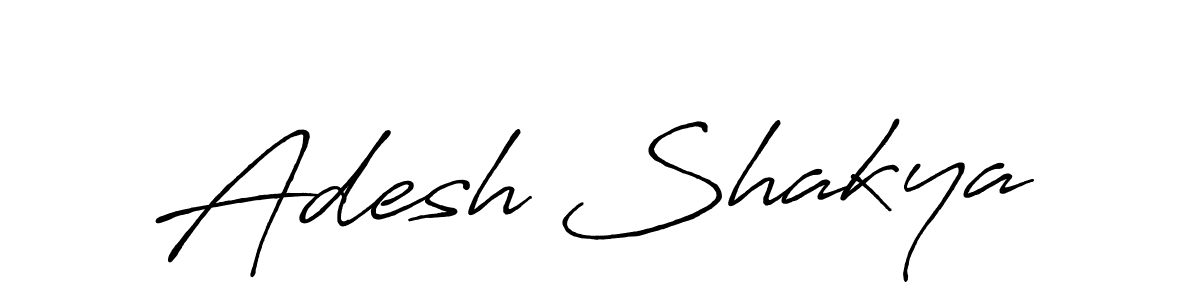 Adesh Shakya stylish signature style. Best Handwritten Sign (Antro_Vectra_Bolder) for my name. Handwritten Signature Collection Ideas for my name Adesh Shakya. Adesh Shakya signature style 7 images and pictures png