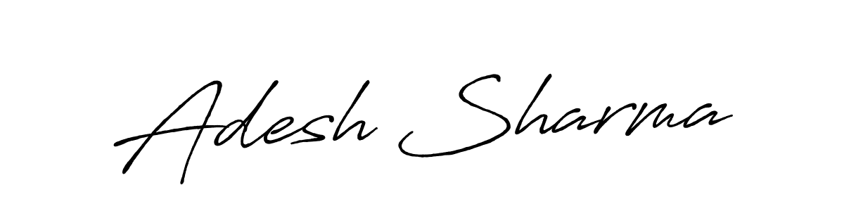 How to make Adesh Sharma signature? Antro_Vectra_Bolder is a professional autograph style. Create handwritten signature for Adesh Sharma name. Adesh Sharma signature style 7 images and pictures png