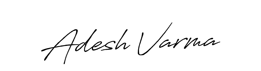 Antro_Vectra_Bolder is a professional signature style that is perfect for those who want to add a touch of class to their signature. It is also a great choice for those who want to make their signature more unique. Get Adesh Varma name to fancy signature for free. Adesh Varma signature style 7 images and pictures png