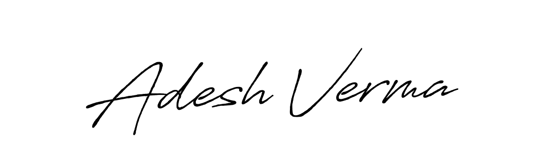 Use a signature maker to create a handwritten signature online. With this signature software, you can design (Antro_Vectra_Bolder) your own signature for name Adesh Verma. Adesh Verma signature style 7 images and pictures png
