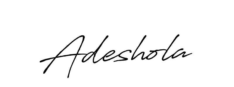 Use a signature maker to create a handwritten signature online. With this signature software, you can design (Antro_Vectra_Bolder) your own signature for name Adeshola. Adeshola signature style 7 images and pictures png