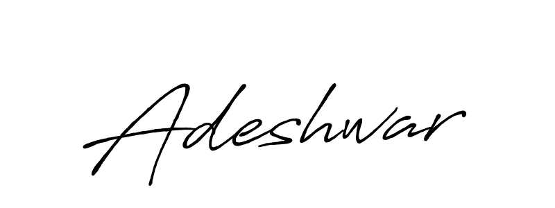 Use a signature maker to create a handwritten signature online. With this signature software, you can design (Antro_Vectra_Bolder) your own signature for name Adeshwar. Adeshwar signature style 7 images and pictures png