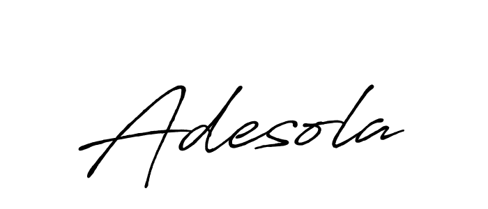 Create a beautiful signature design for name Adesola. With this signature (Antro_Vectra_Bolder) fonts, you can make a handwritten signature for free. Adesola signature style 7 images and pictures png