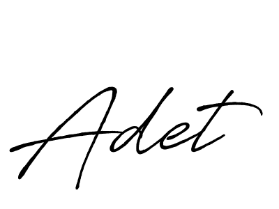 Create a beautiful signature design for name Adet. With this signature (Antro_Vectra_Bolder) fonts, you can make a handwritten signature for free. Adet signature style 7 images and pictures png