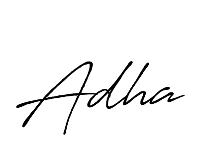 Adha stylish signature style. Best Handwritten Sign (Antro_Vectra_Bolder) for my name. Handwritten Signature Collection Ideas for my name Adha. Adha signature style 7 images and pictures png