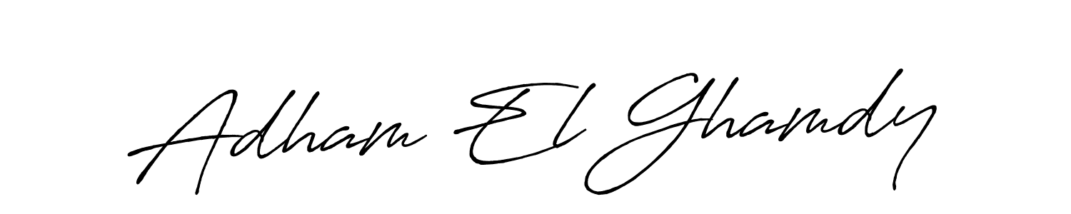 Design your own signature with our free online signature maker. With this signature software, you can create a handwritten (Antro_Vectra_Bolder) signature for name Adham El Ghamdy. Adham El Ghamdy signature style 7 images and pictures png
