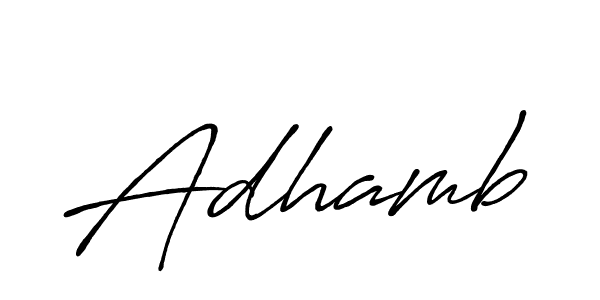 Make a beautiful signature design for name Adhamb. With this signature (Antro_Vectra_Bolder) style, you can create a handwritten signature for free. Adhamb signature style 7 images and pictures png