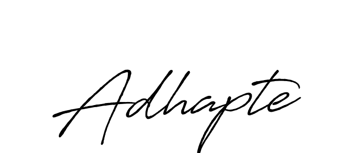 Use a signature maker to create a handwritten signature online. With this signature software, you can design (Antro_Vectra_Bolder) your own signature for name Adhapte. Adhapte signature style 7 images and pictures png