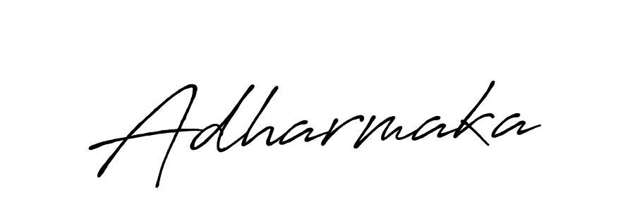 Use a signature maker to create a handwritten signature online. With this signature software, you can design (Antro_Vectra_Bolder) your own signature for name Adharmaka. Adharmaka signature style 7 images and pictures png