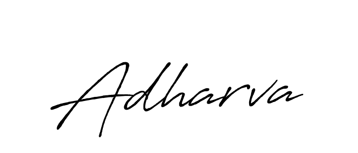 Use a signature maker to create a handwritten signature online. With this signature software, you can design (Antro_Vectra_Bolder) your own signature for name Adharva. Adharva signature style 7 images and pictures png