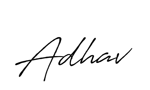 The best way (Antro_Vectra_Bolder) to make a short signature is to pick only two or three words in your name. The name Adhav include a total of six letters. For converting this name. Adhav signature style 7 images and pictures png