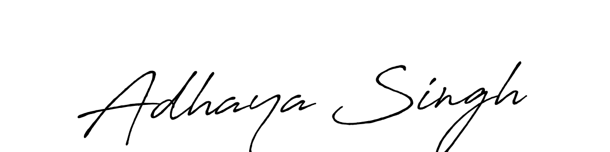 How to make Adhaya Singh name signature. Use Antro_Vectra_Bolder style for creating short signs online. This is the latest handwritten sign. Adhaya Singh signature style 7 images and pictures png