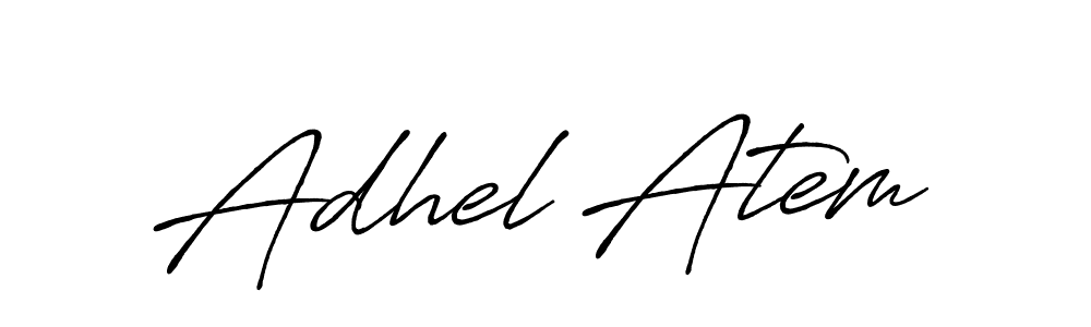 Use a signature maker to create a handwritten signature online. With this signature software, you can design (Antro_Vectra_Bolder) your own signature for name Adhel Atem. Adhel Atem signature style 7 images and pictures png