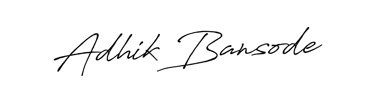 Design your own signature with our free online signature maker. With this signature software, you can create a handwritten (Antro_Vectra_Bolder) signature for name Adhik Bansode. Adhik Bansode signature style 7 images and pictures png