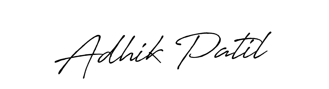 Also You can easily find your signature by using the search form. We will create Adhik Patil name handwritten signature images for you free of cost using Antro_Vectra_Bolder sign style. Adhik Patil signature style 7 images and pictures png