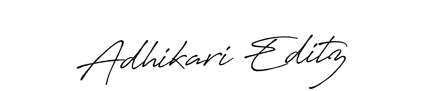 Create a beautiful signature design for name Adhikari Editz. With this signature (Antro_Vectra_Bolder) fonts, you can make a handwritten signature for free. Adhikari Editz signature style 7 images and pictures png