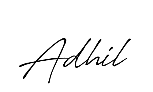 Design your own signature with our free online signature maker. With this signature software, you can create a handwritten (Antro_Vectra_Bolder) signature for name Adhil. Adhil signature style 7 images and pictures png