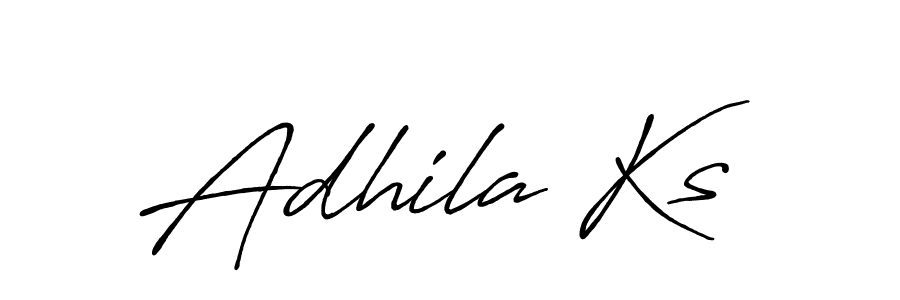 Adhila Ks stylish signature style. Best Handwritten Sign (Antro_Vectra_Bolder) for my name. Handwritten Signature Collection Ideas for my name Adhila Ks. Adhila Ks signature style 7 images and pictures png