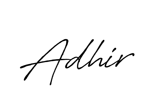 Adhir stylish signature style. Best Handwritten Sign (Antro_Vectra_Bolder) for my name. Handwritten Signature Collection Ideas for my name Adhir. Adhir signature style 7 images and pictures png