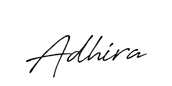 How to make Adhira name signature. Use Antro_Vectra_Bolder style for creating short signs online. This is the latest handwritten sign. Adhira signature style 7 images and pictures png