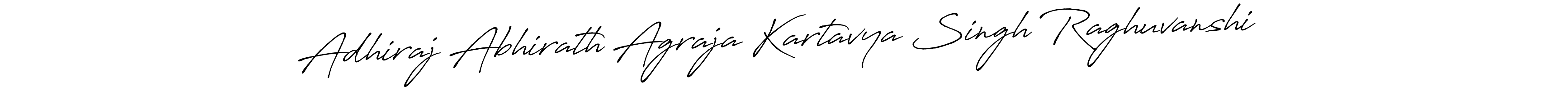 Create a beautiful signature design for name Adhiraj Abhirath Agraja Kartavya Singh Raghuvanshi. With this signature (Antro_Vectra_Bolder) fonts, you can make a handwritten signature for free. Adhiraj Abhirath Agraja Kartavya Singh Raghuvanshi signature style 7 images and pictures png