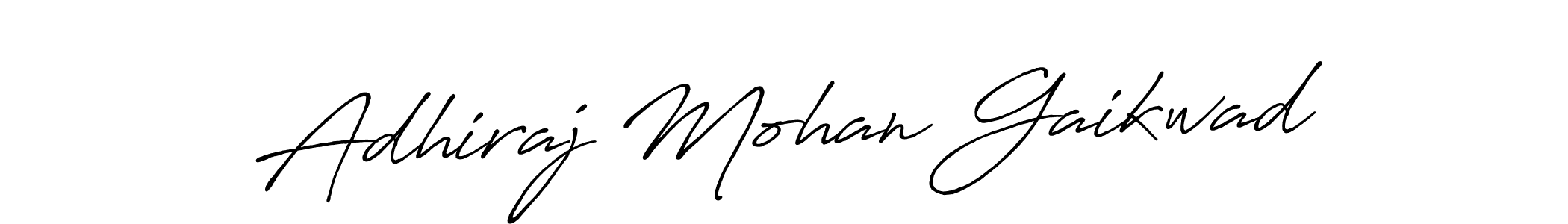 Antro_Vectra_Bolder is a professional signature style that is perfect for those who want to add a touch of class to their signature. It is also a great choice for those who want to make their signature more unique. Get Adhiraj Mohan Gaikwad name to fancy signature for free. Adhiraj Mohan Gaikwad signature style 7 images and pictures png