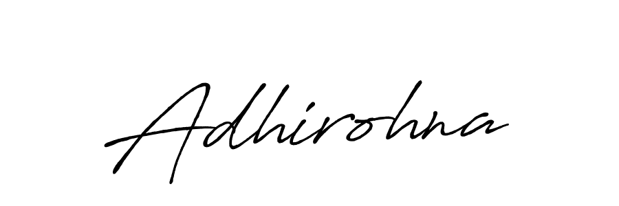 How to make Adhirohna name signature. Use Antro_Vectra_Bolder style for creating short signs online. This is the latest handwritten sign. Adhirohna signature style 7 images and pictures png