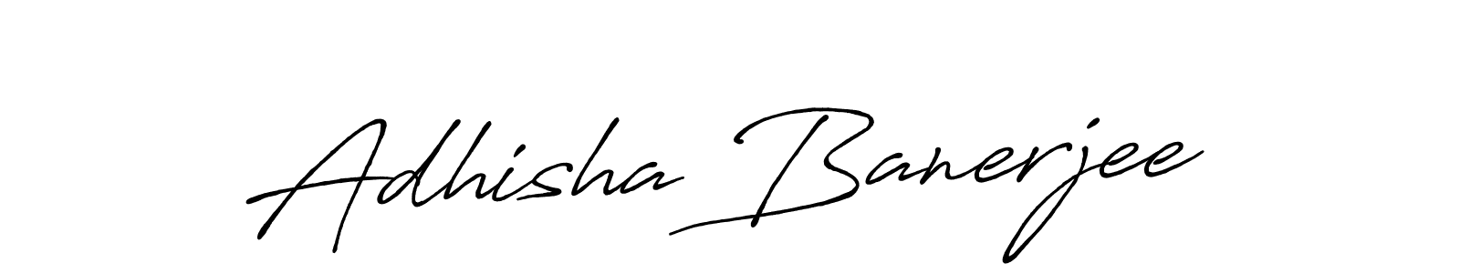 Create a beautiful signature design for name Adhisha Banerjee. With this signature (Antro_Vectra_Bolder) fonts, you can make a handwritten signature for free. Adhisha Banerjee signature style 7 images and pictures png