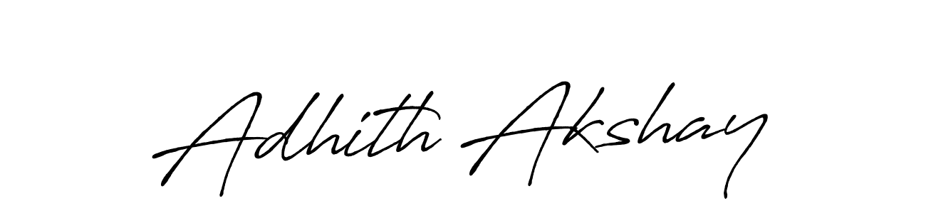 Make a beautiful signature design for name Adhith Akshay. With this signature (Antro_Vectra_Bolder) style, you can create a handwritten signature for free. Adhith Akshay signature style 7 images and pictures png