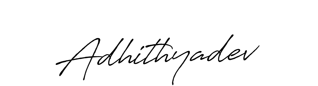 Use a signature maker to create a handwritten signature online. With this signature software, you can design (Antro_Vectra_Bolder) your own signature for name Adhithyadev. Adhithyadev signature style 7 images and pictures png