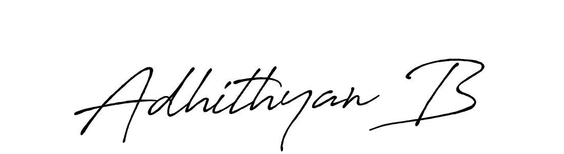 Design your own signature with our free online signature maker. With this signature software, you can create a handwritten (Antro_Vectra_Bolder) signature for name Adhithyan B. Adhithyan B signature style 7 images and pictures png