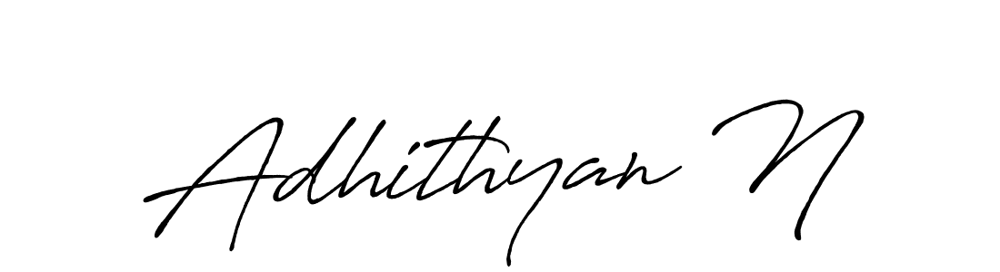 Design your own signature with our free online signature maker. With this signature software, you can create a handwritten (Antro_Vectra_Bolder) signature for name Adhithyan N. Adhithyan N signature style 7 images and pictures png