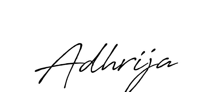 How to make Adhrija name signature. Use Antro_Vectra_Bolder style for creating short signs online. This is the latest handwritten sign. Adhrija signature style 7 images and pictures png