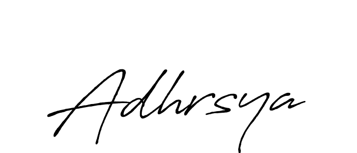 Use a signature maker to create a handwritten signature online. With this signature software, you can design (Antro_Vectra_Bolder) your own signature for name Adhrsya. Adhrsya signature style 7 images and pictures png