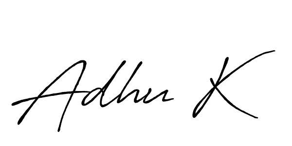 Antro_Vectra_Bolder is a professional signature style that is perfect for those who want to add a touch of class to their signature. It is also a great choice for those who want to make their signature more unique. Get Adhu K name to fancy signature for free. Adhu K signature style 7 images and pictures png