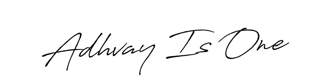 How to make Adhvay Is One name signature. Use Antro_Vectra_Bolder style for creating short signs online. This is the latest handwritten sign. Adhvay Is One signature style 7 images and pictures png