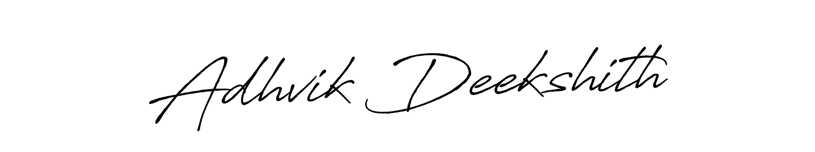 Design your own signature with our free online signature maker. With this signature software, you can create a handwritten (Antro_Vectra_Bolder) signature for name Adhvik Deekshith. Adhvik Deekshith signature style 7 images and pictures png
