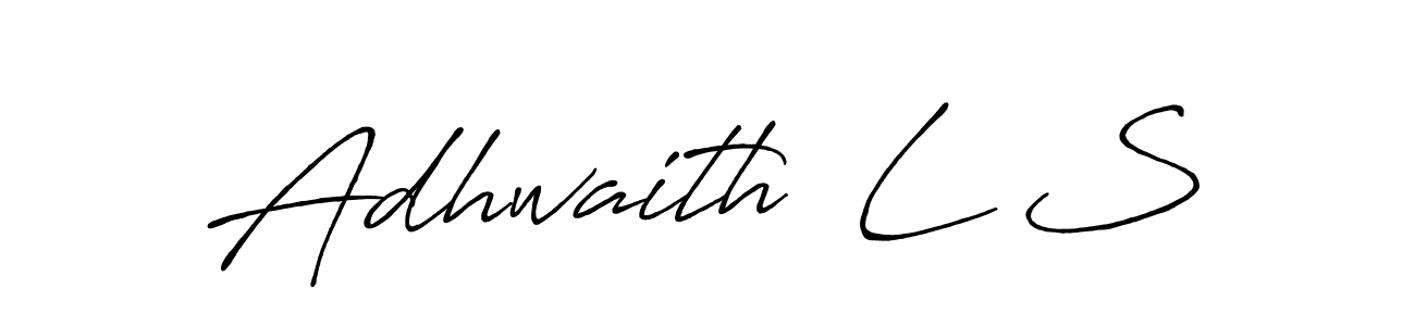 Use a signature maker to create a handwritten signature online. With this signature software, you can design (Antro_Vectra_Bolder) your own signature for name Adhwaith  L S. Adhwaith  L S signature style 7 images and pictures png