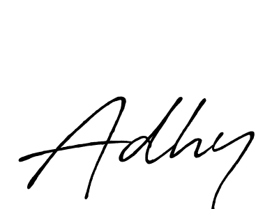 Make a beautiful signature design for name Adhy. With this signature (Antro_Vectra_Bolder) style, you can create a handwritten signature for free. Adhy signature style 7 images and pictures png