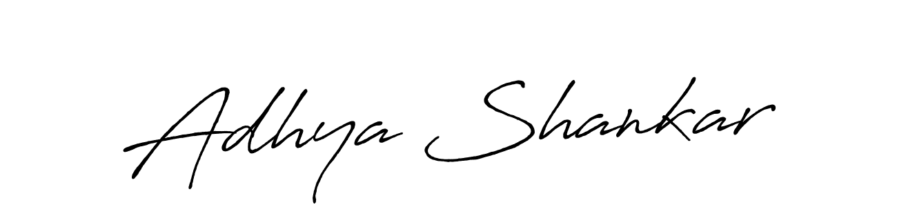 Adhya Shankar stylish signature style. Best Handwritten Sign (Antro_Vectra_Bolder) for my name. Handwritten Signature Collection Ideas for my name Adhya Shankar. Adhya Shankar signature style 7 images and pictures png
